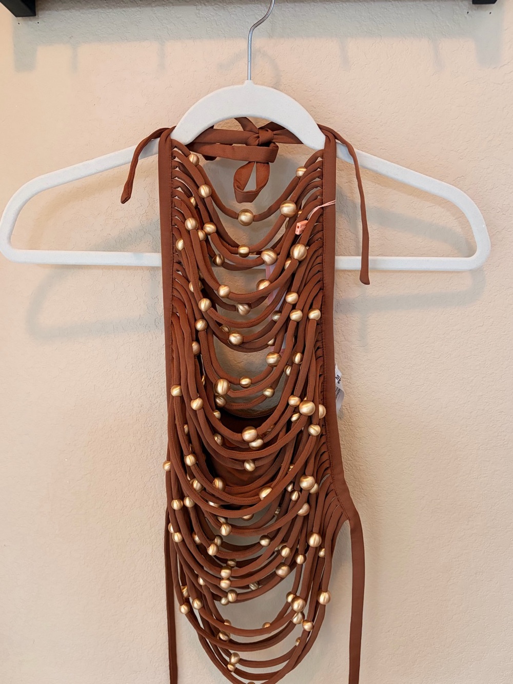 NWT Cult Gaia Jonna Top Tavern Size M Beaded Halter $598